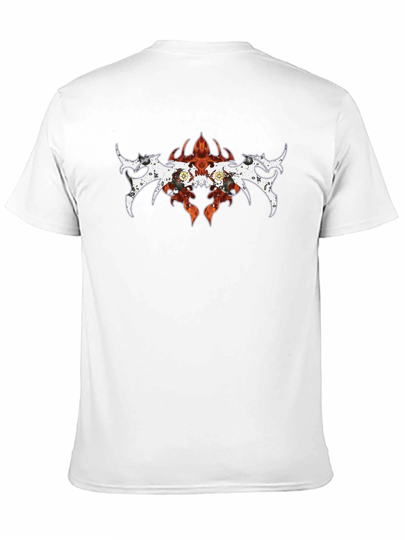Fiery Tribal Design Black Tee