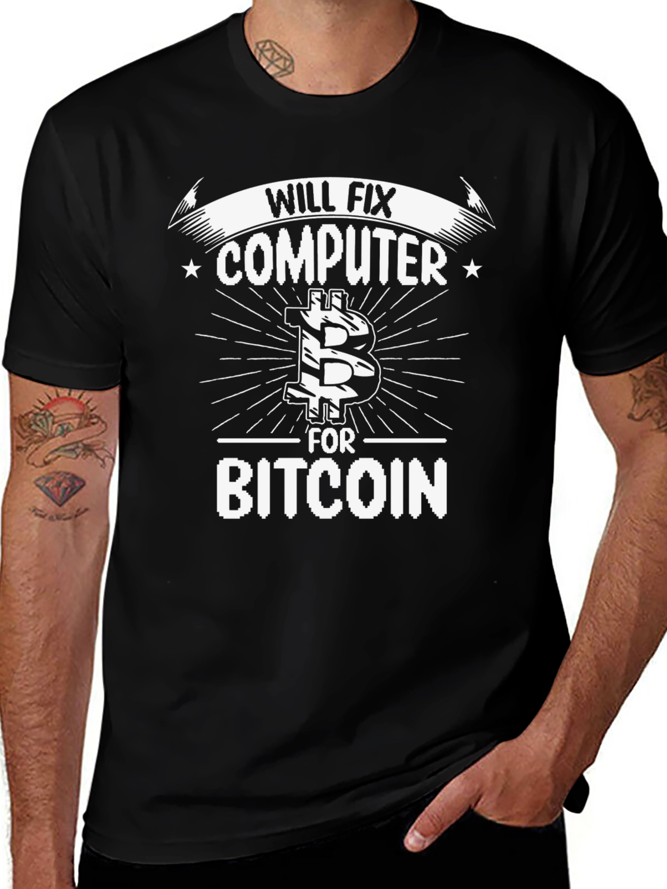 Will Fix Computer For Bitcoin T-Shirt