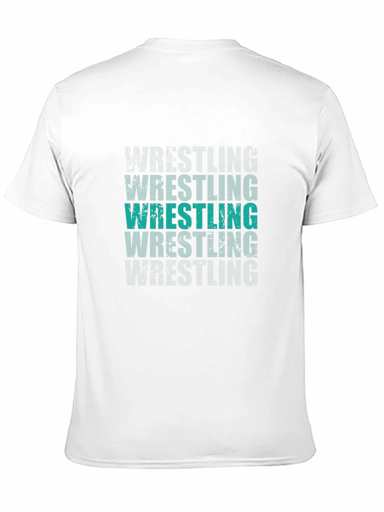 Wrestling T-Shirt: Distressed Graphic Print Tee