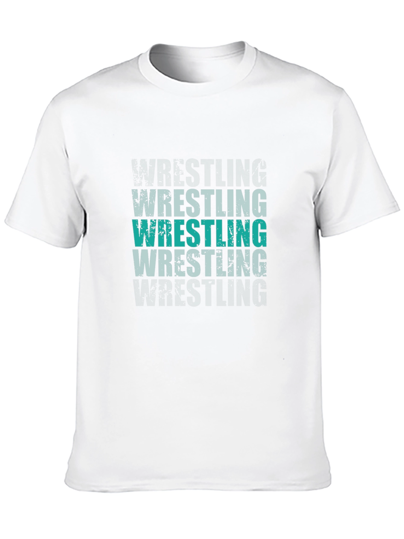 Wrestling T-Shirt: Distressed Graphic Print Tee