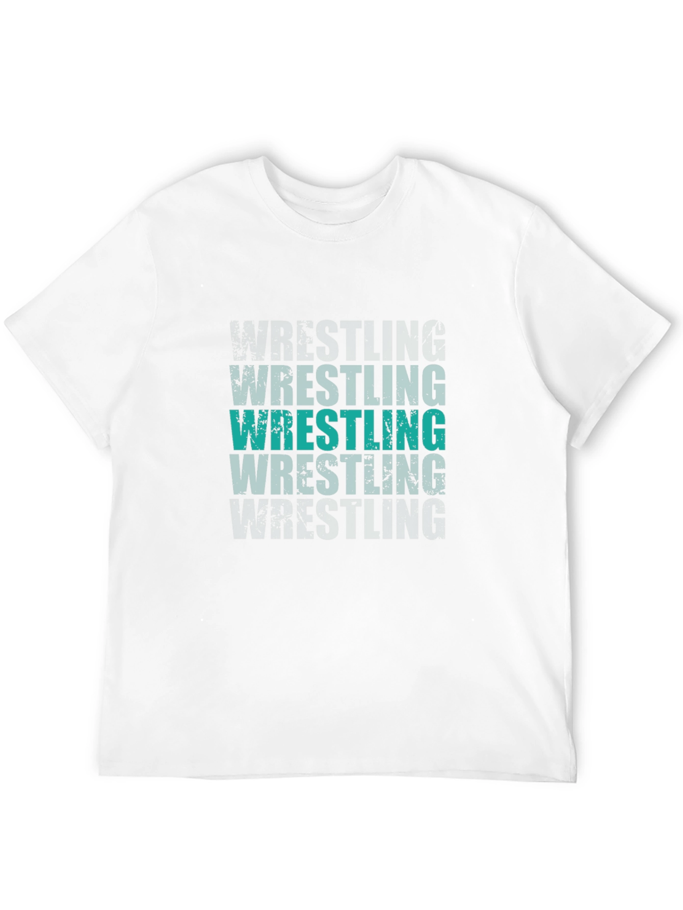 Wrestling T-Shirt: Distressed Graphic Print Tee