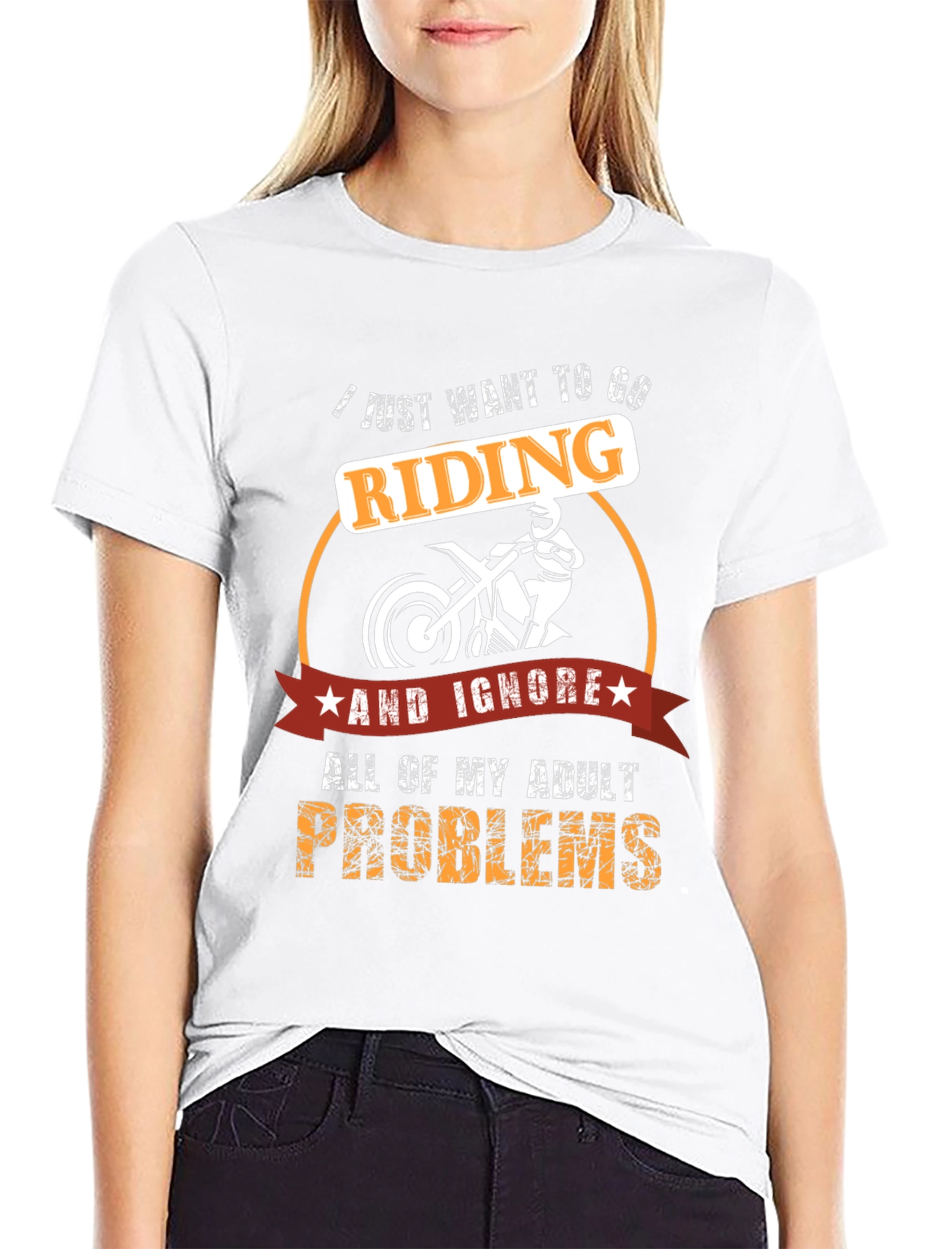 Riding T-Shirt: Ignore Adult Problems & Ride!