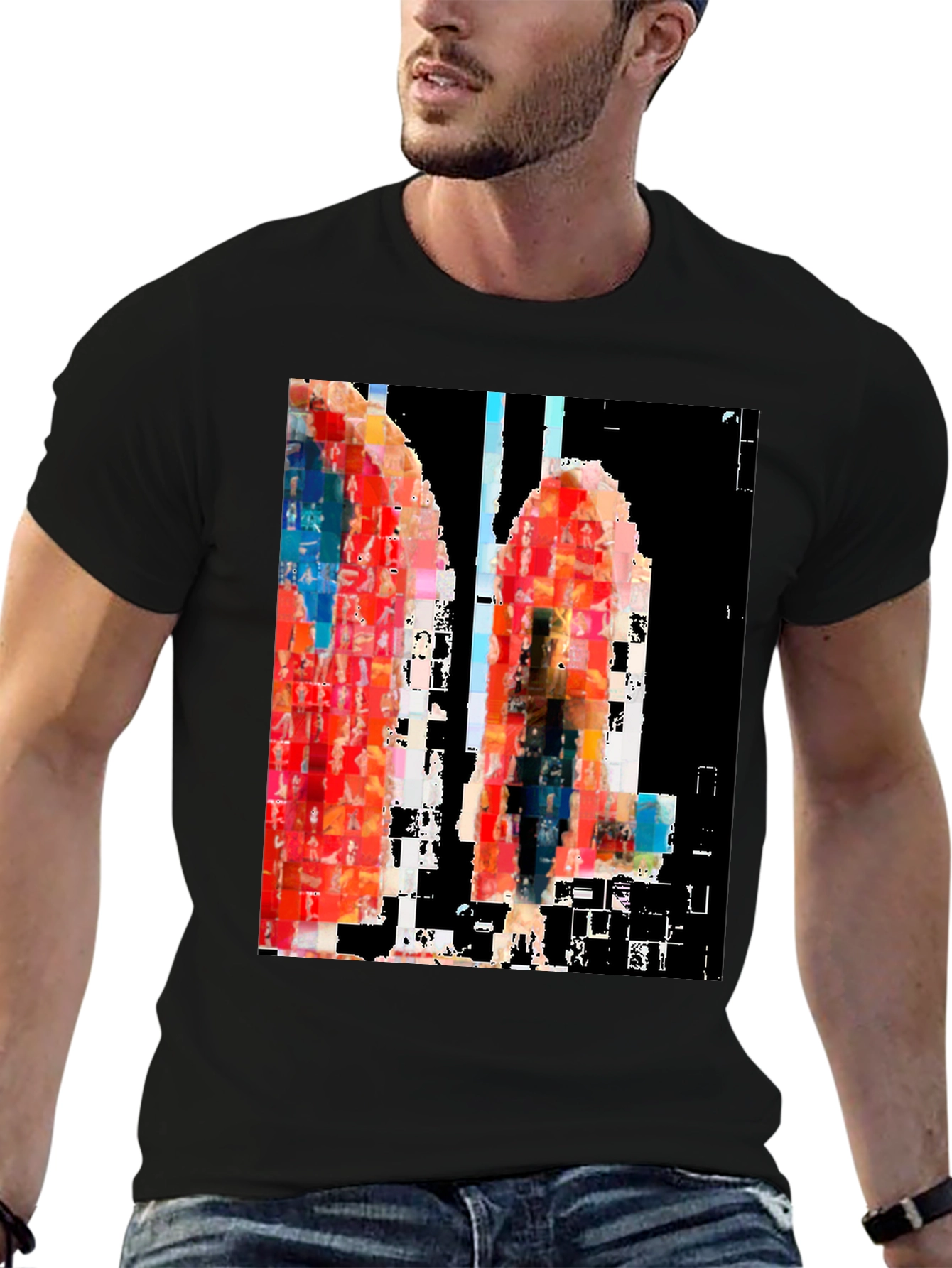 Abstract Art Black T-Shirt