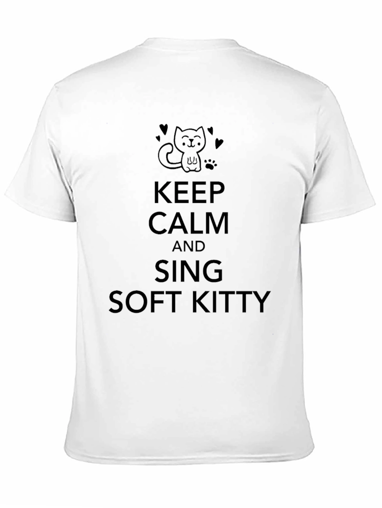 Keep Calm and Sing Soft Kitty Black T-Shirt