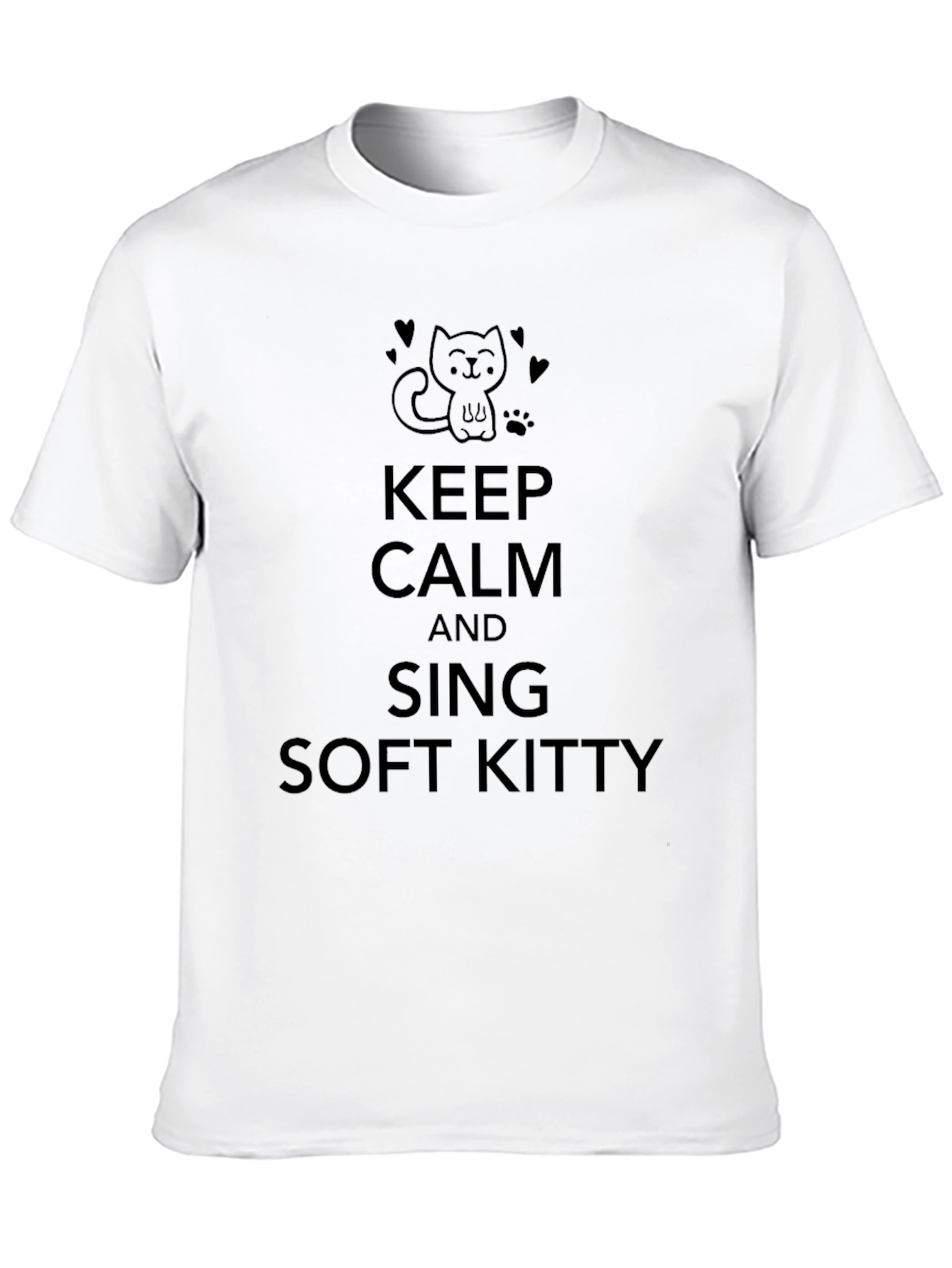 Keep Calm and Sing Soft Kitty Black T-Shirt