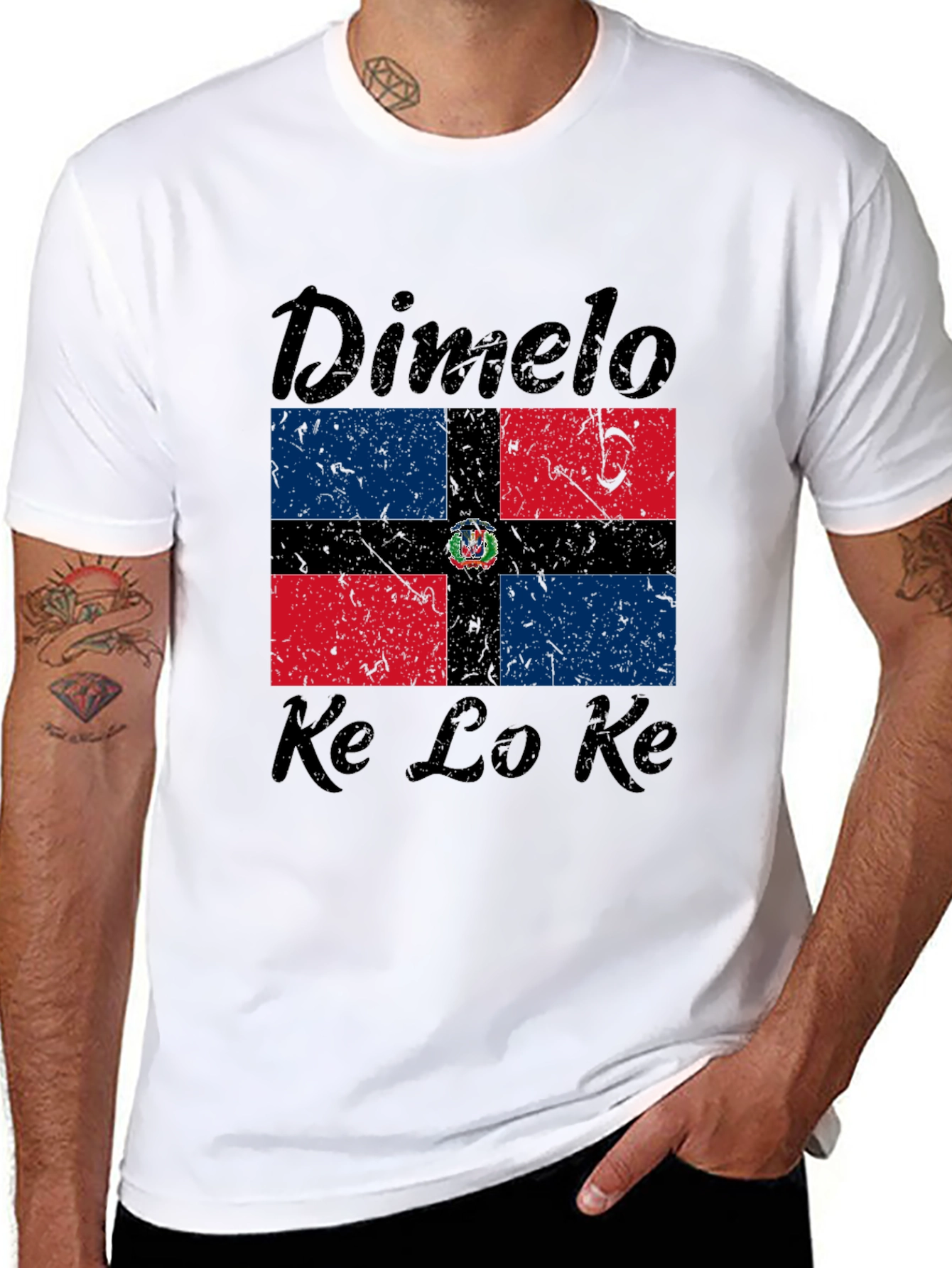 Dominican Republic Flag T-Shirt - Dimelo Ke Lo Ke