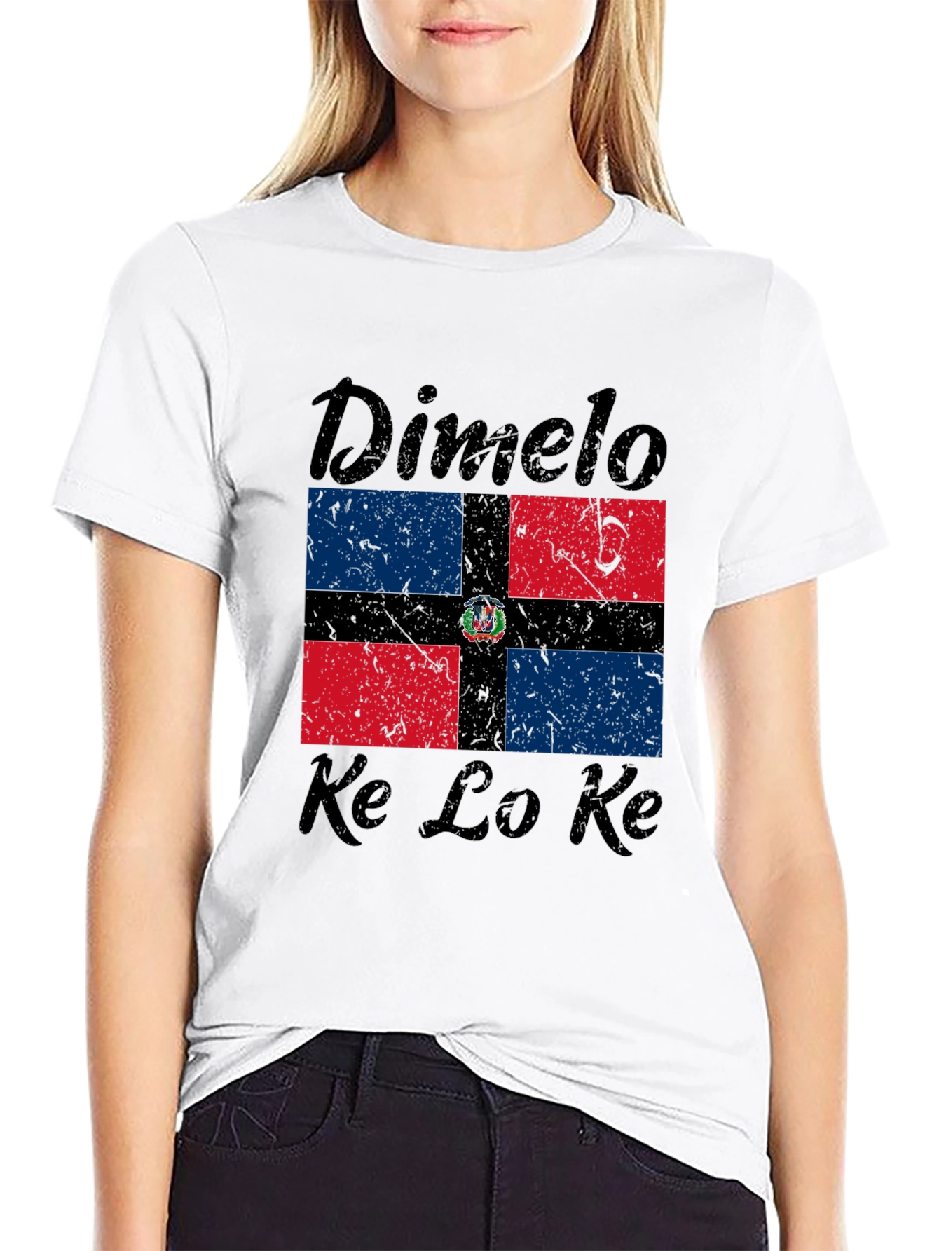 Dominican Republic Flag T-Shirt - Dimelo Ke Lo Ke