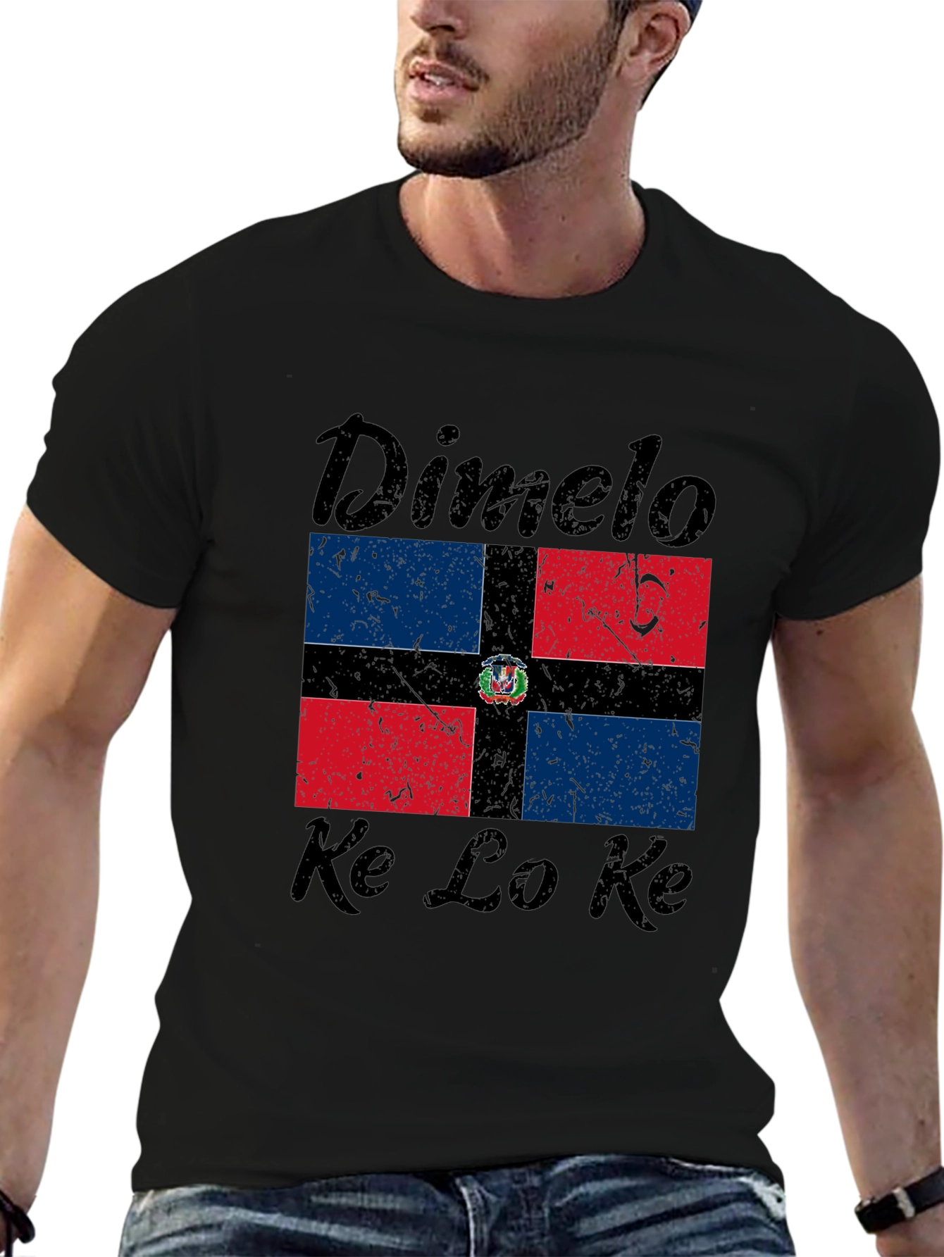 Dominican Republic Flag T-Shirt - Dimelo Ke Lo Ke