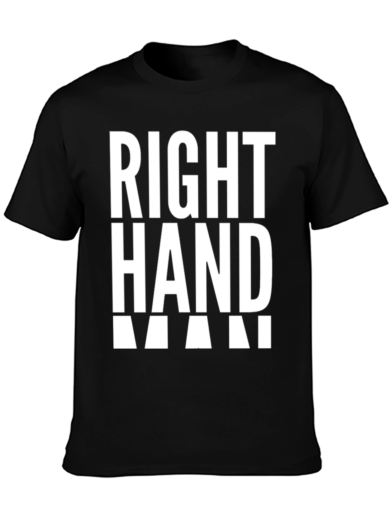 Right Hand Man Graphic Tee - Black Cotton Blend