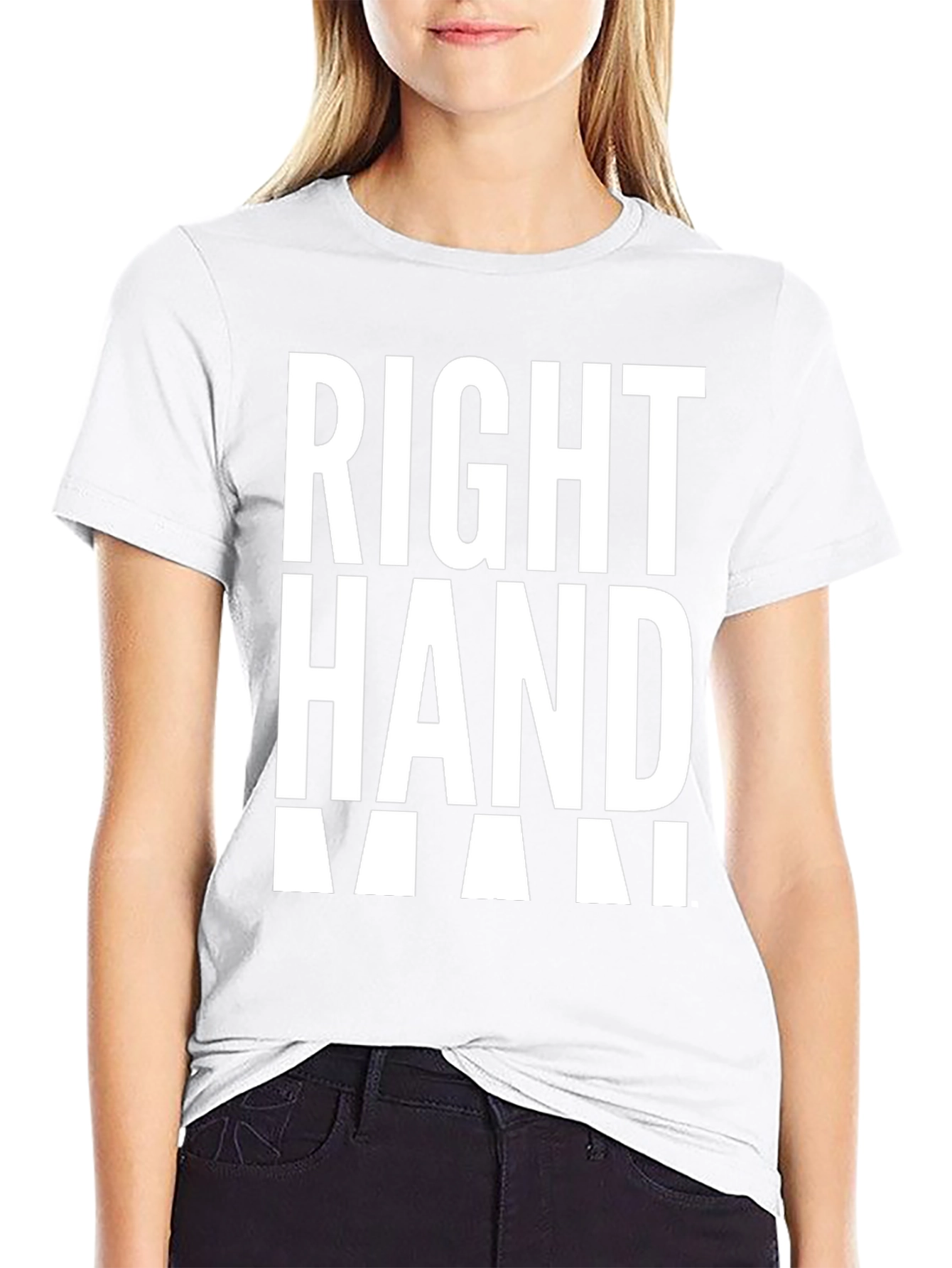 Right Hand Man Graphic Tee - Black Cotton Blend