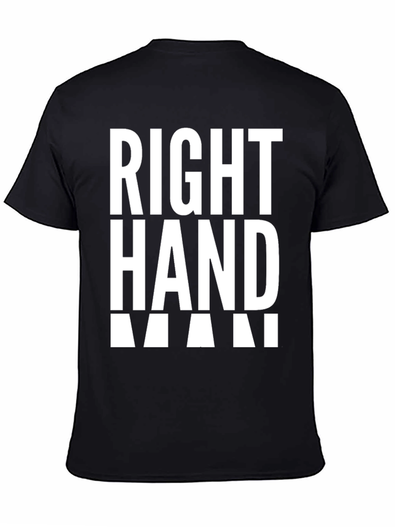 Right Hand Man Graphic Tee - Black Cotton Blend
