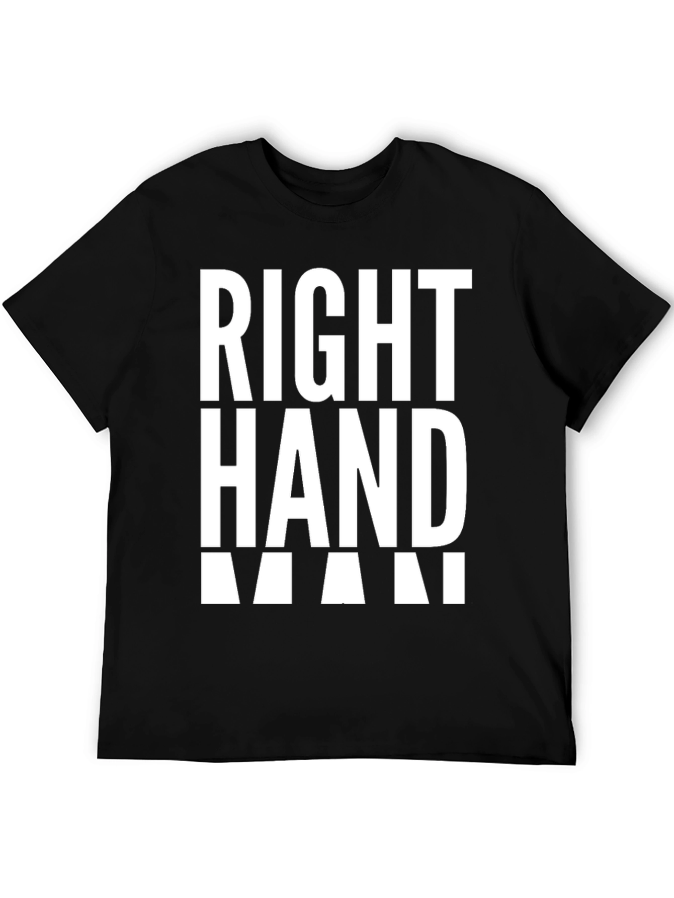 Right Hand Man Graphic Tee - Black Cotton Blend