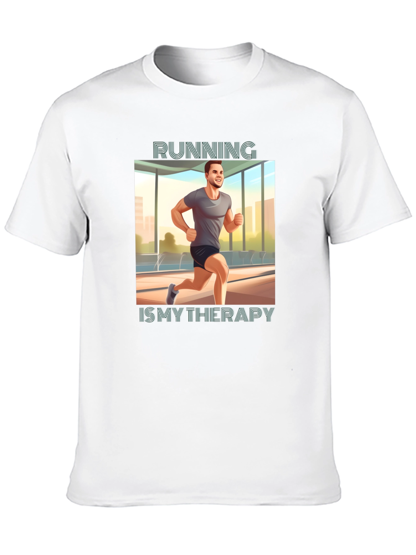 Running is My Therapy Graphic Tee
