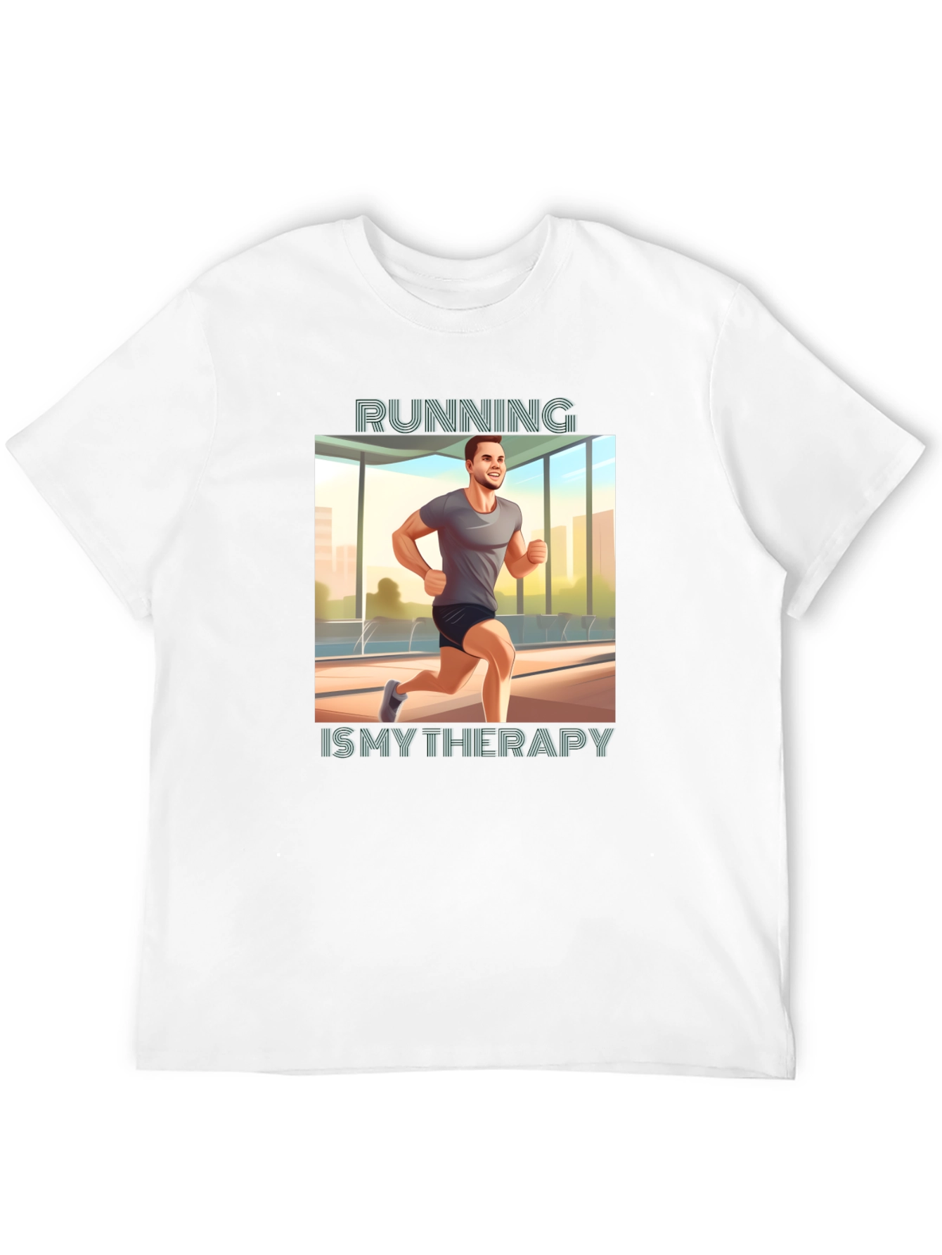 Running is My Therapy Graphic Tee