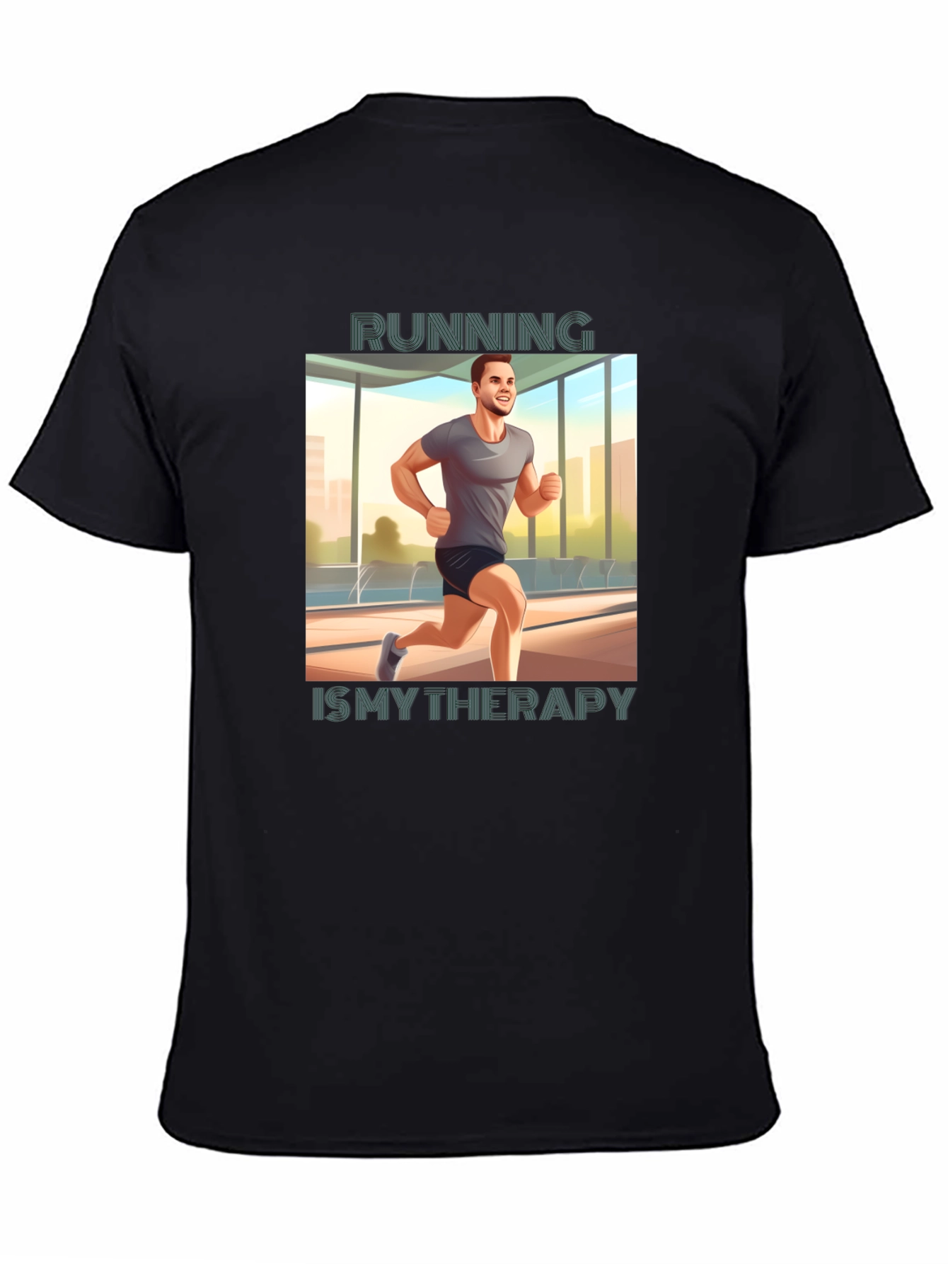 Running is My Therapy Graphic Tee
