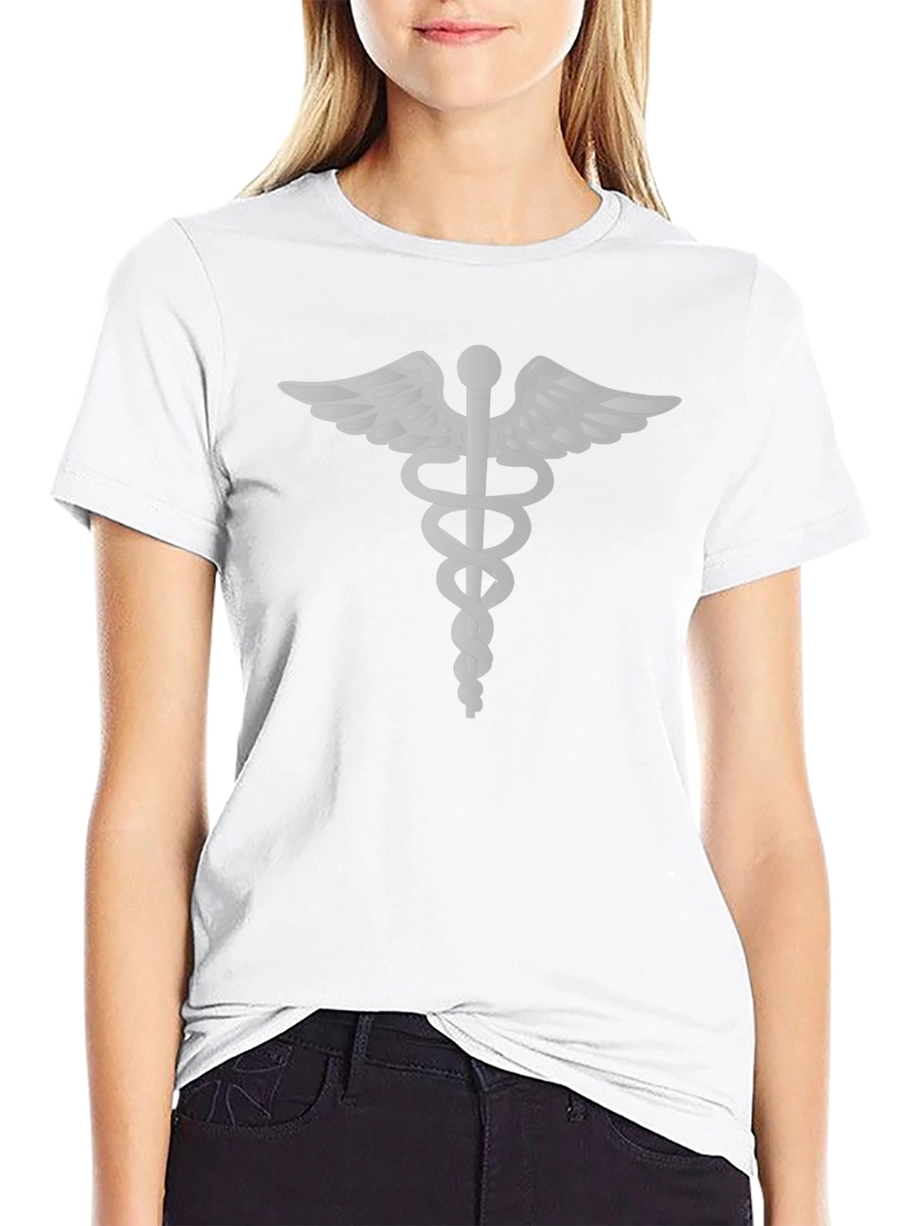 Caduceus Symbol Graphic T-Shirt