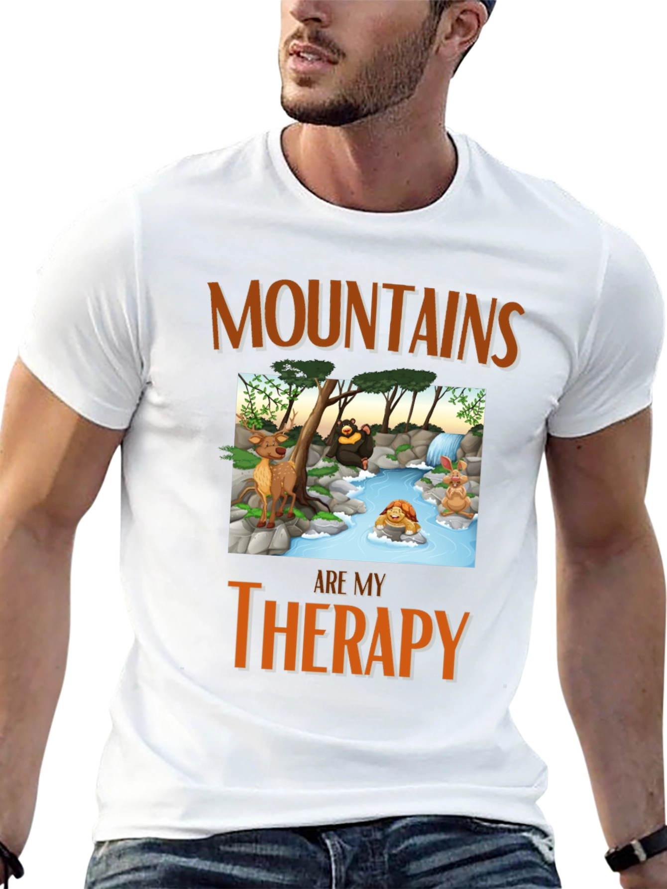 Mountains Are My Therapy Graphic T-Shirt