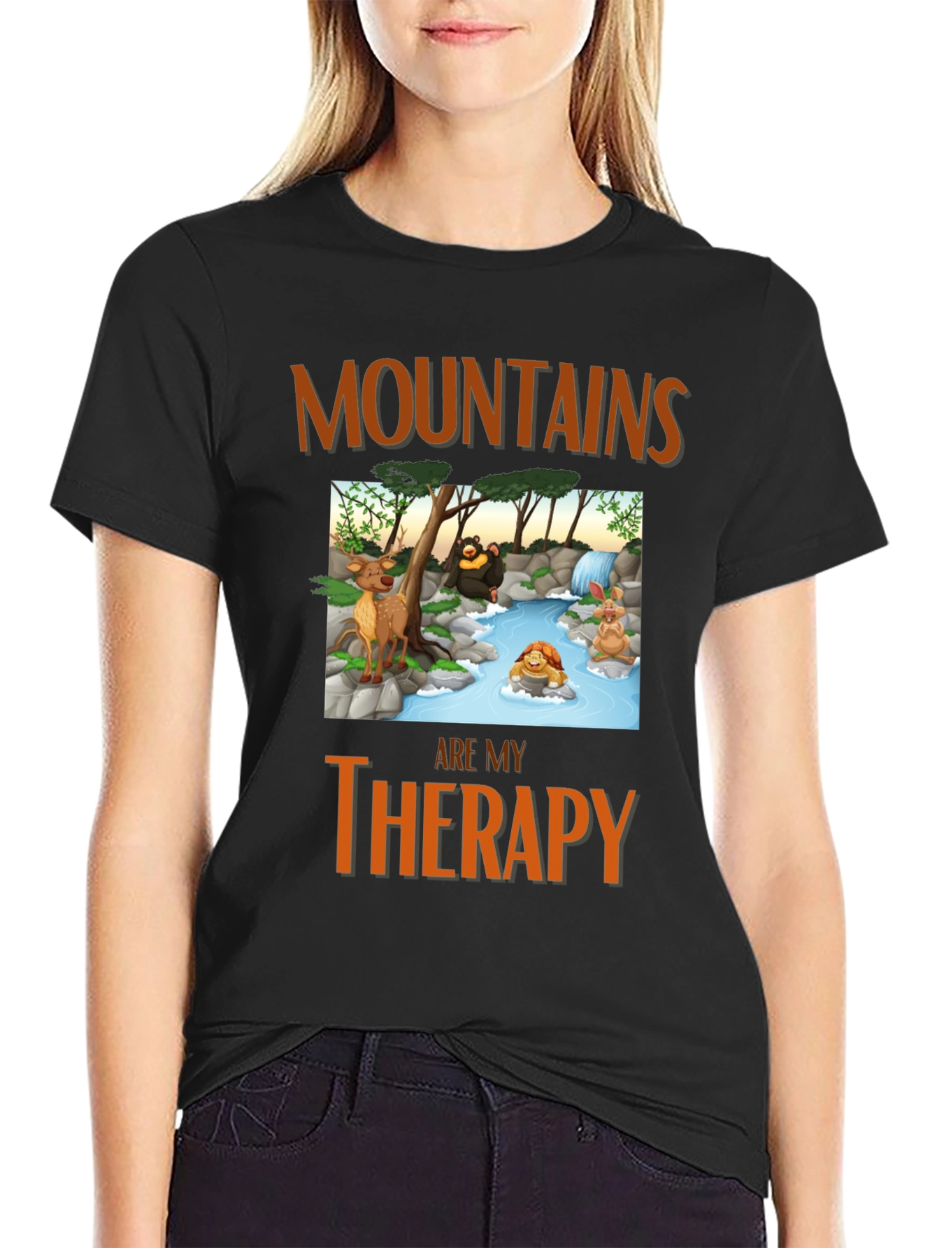 Mountains Are My Therapy Graphic T-Shirt