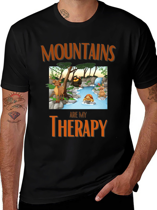 Mountains Are My Therapy Graphic T-Shirt
