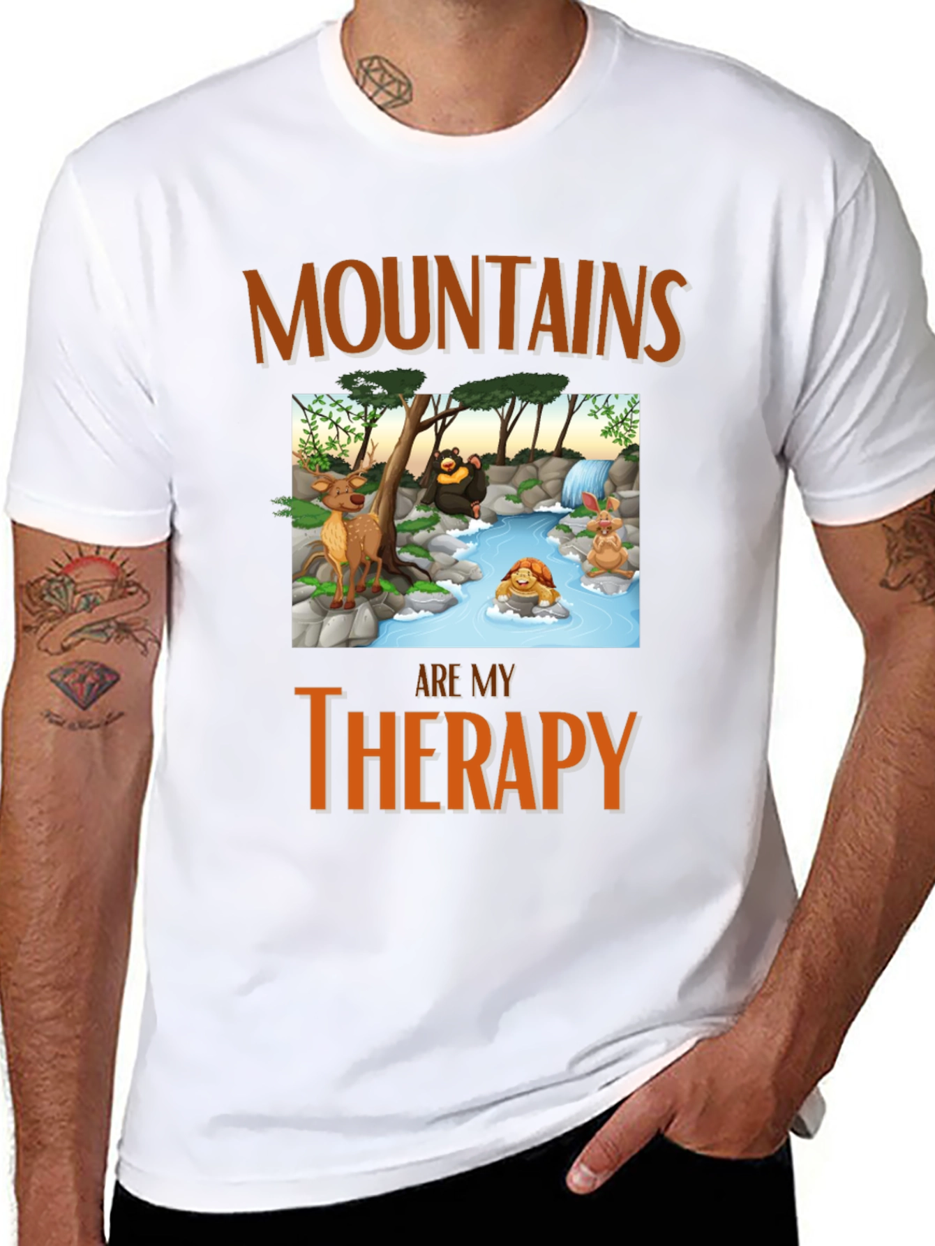 Mountains Are My Therapy Graphic T-Shirt