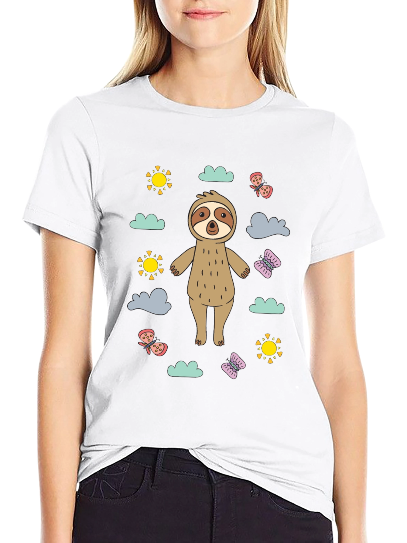 Sloth Graphic T-Shirt - Fun Cartoon Design!