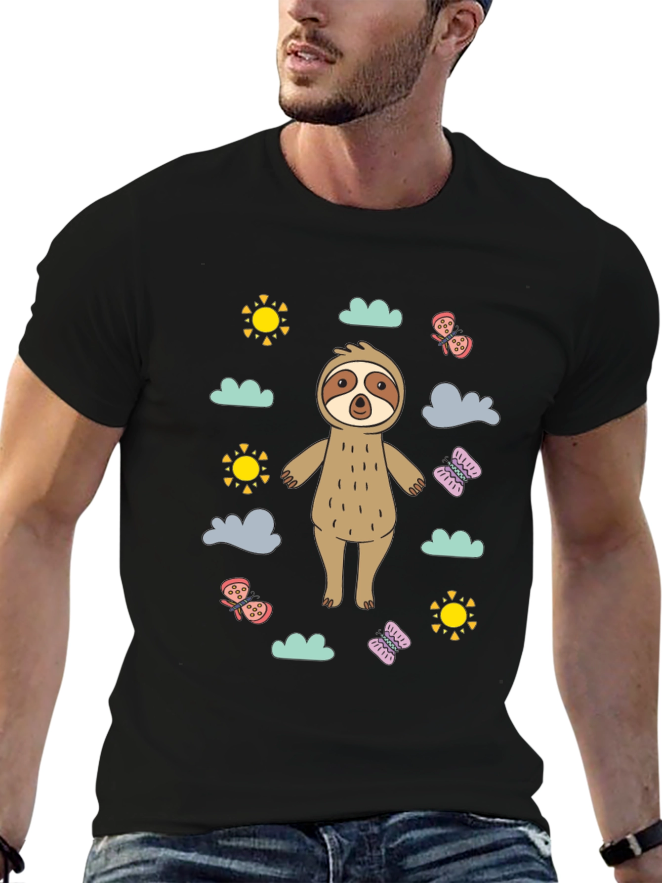 Sloth Graphic T-Shirt - Fun Cartoon Design!