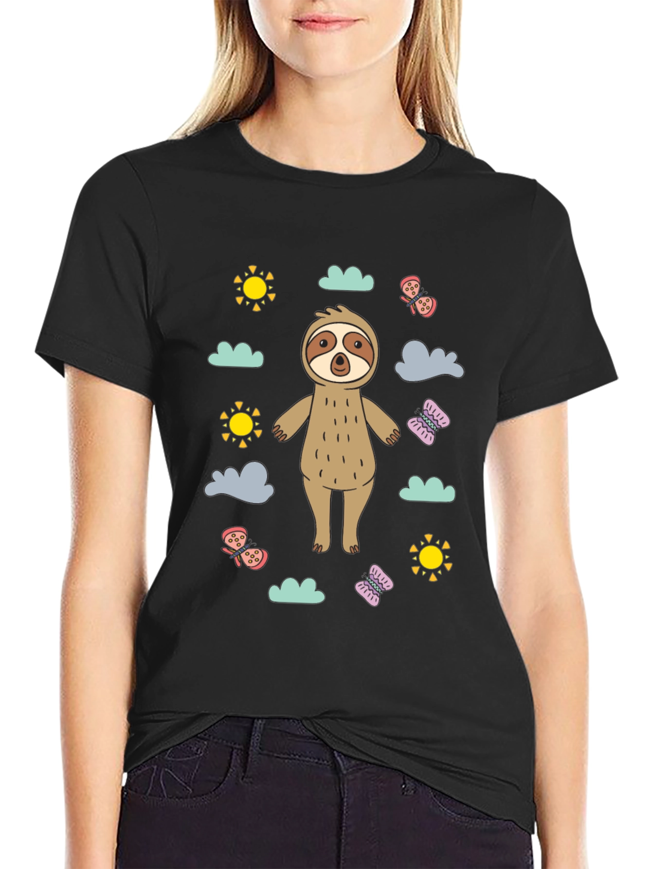 Sloth Graphic T-Shirt - Fun Cartoon Design!