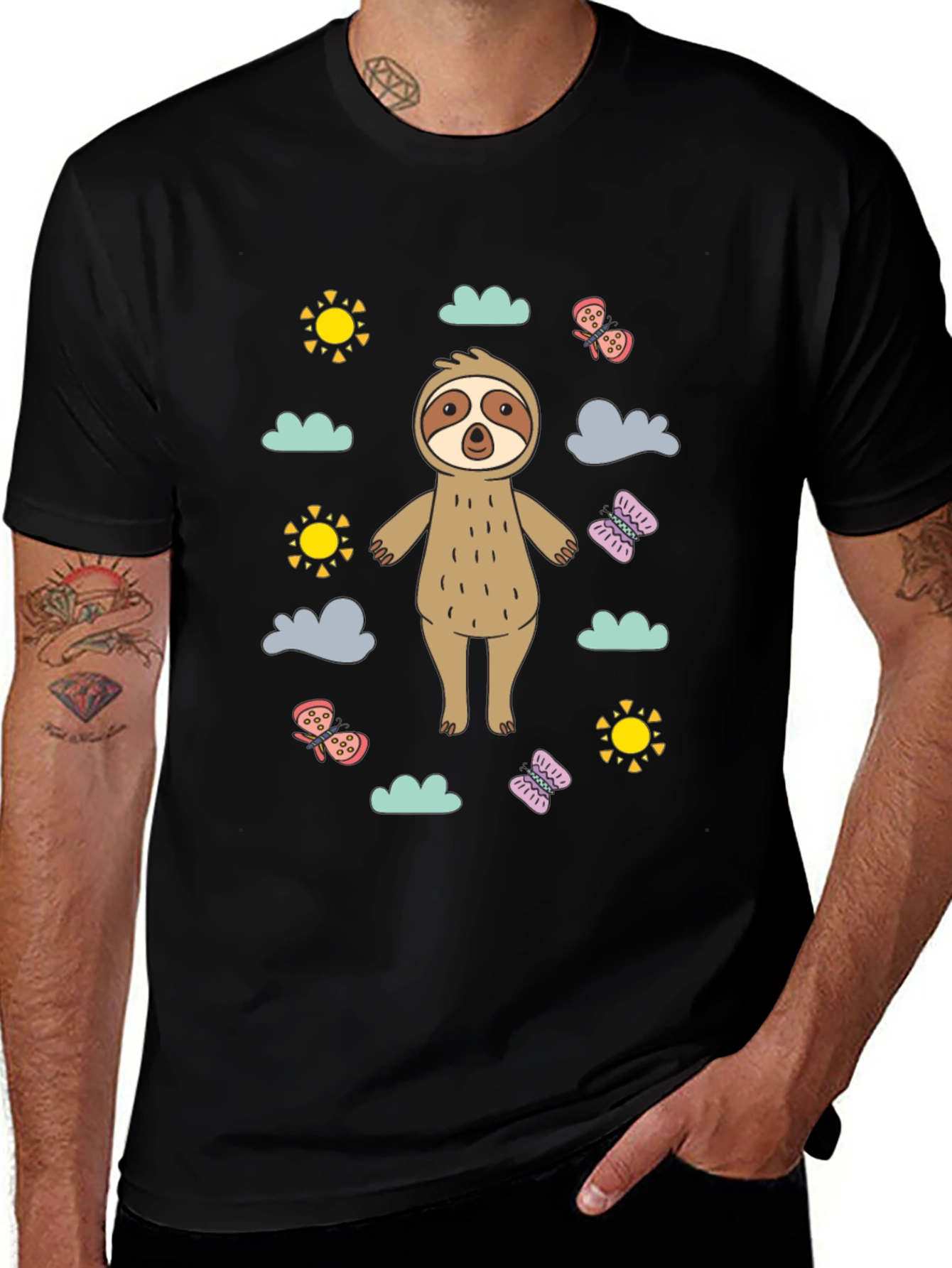 Sloth Graphic T-Shirt - Fun Cartoon Design!