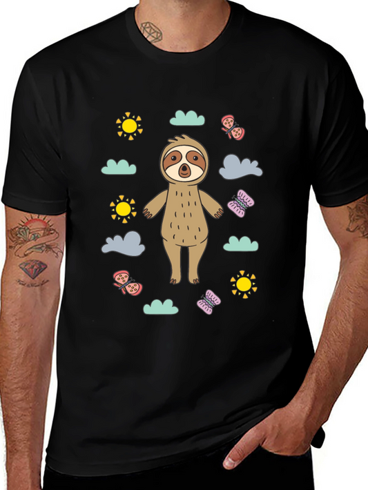 Sloth Graphic T-Shirt - Fun Cartoon Design!