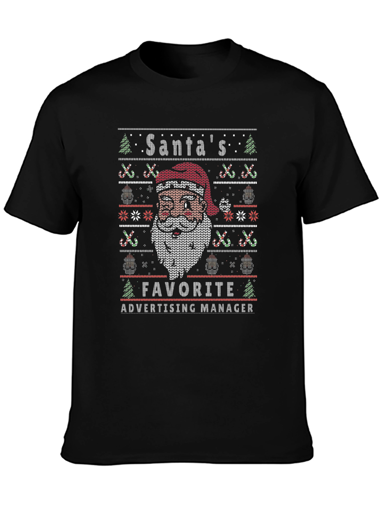 Santas Favorite Advertising Manager Ugly Christmas T-Shirt