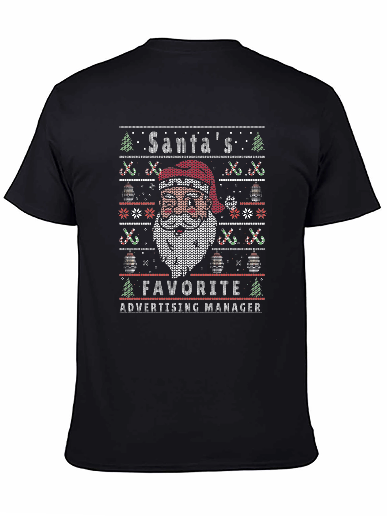 Santas Favorite Advertising Manager Ugly Christmas T-Shirt