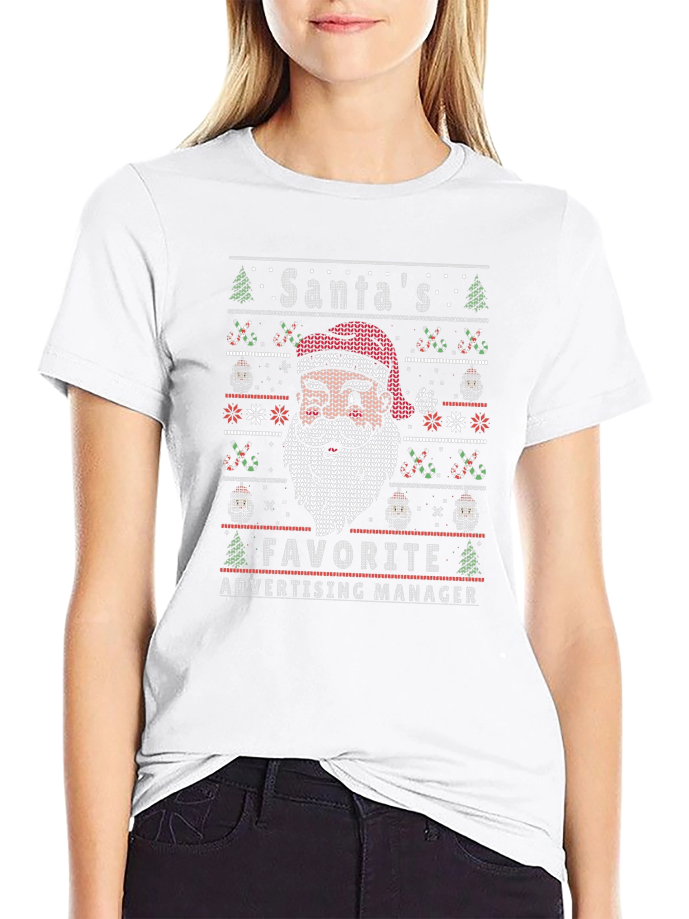 Santas Favorite Advertising Manager Ugly Christmas T-Shirt