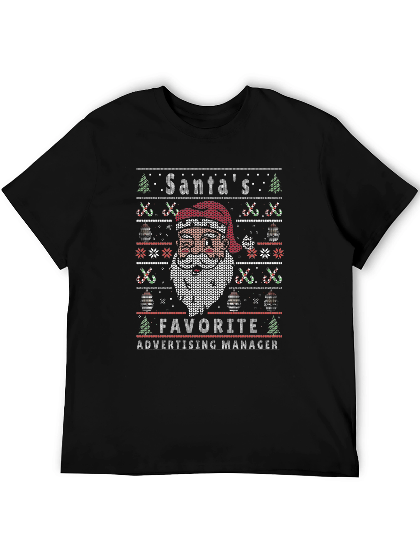 Santas Favorite Advertising Manager Ugly Christmas T-Shirt