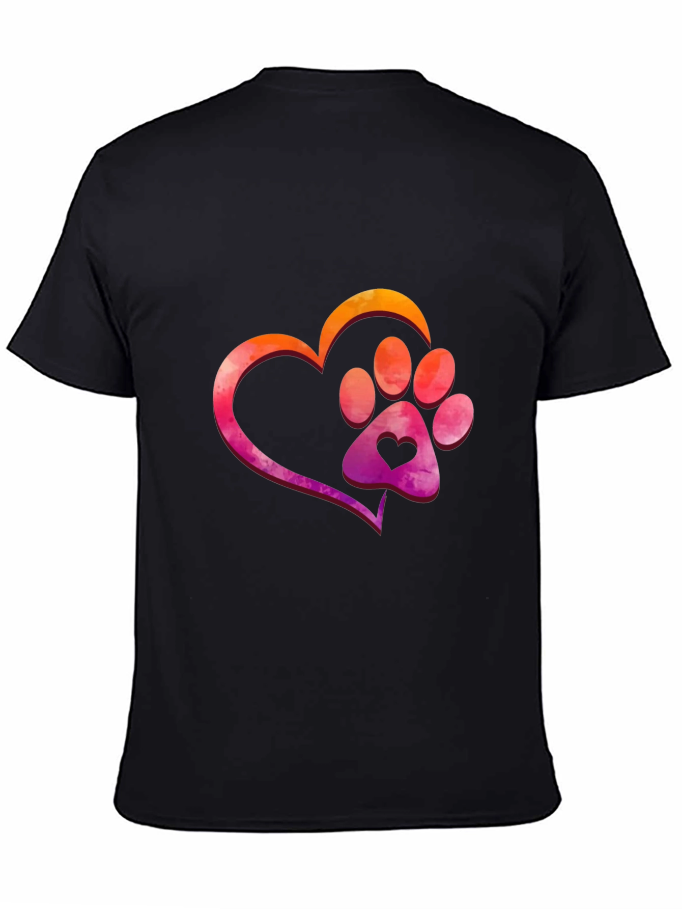 Heart Paw Print Graphic T-Shirt
