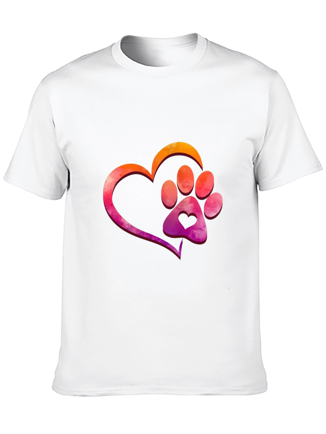Heart Paw Print Graphic T-Shirt