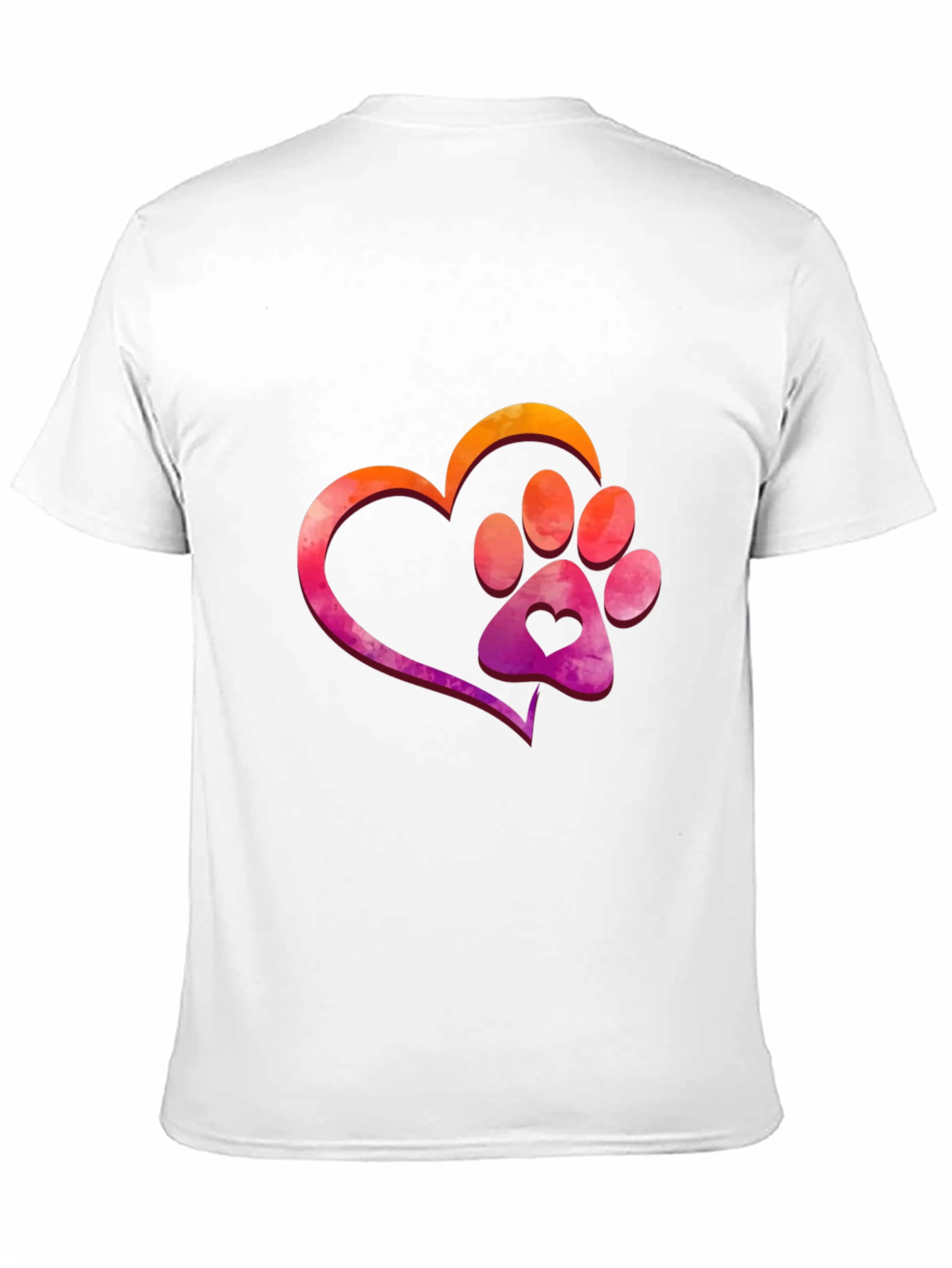 Heart Paw Print Graphic T-Shirt