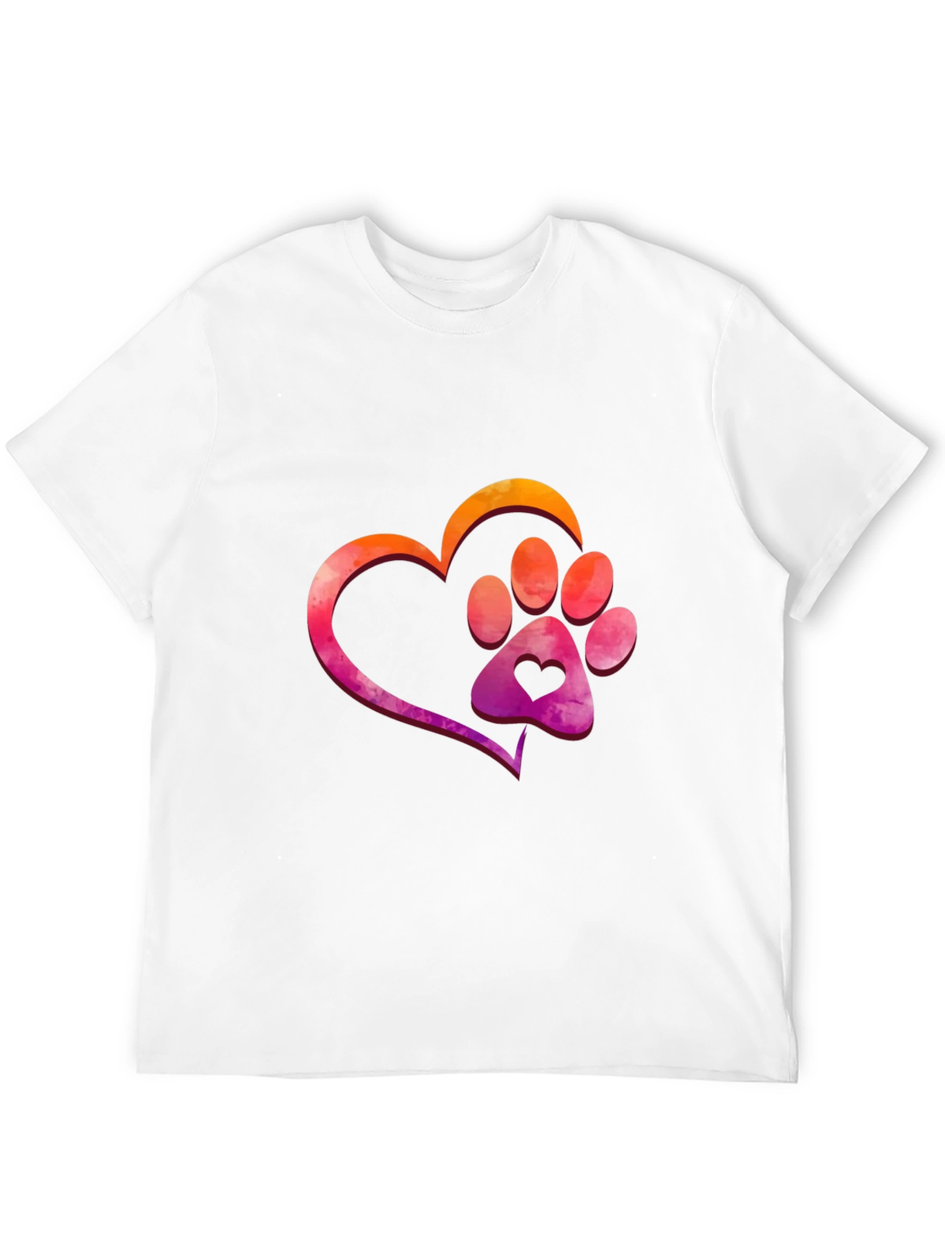 Heart Paw Print Graphic T-Shirt