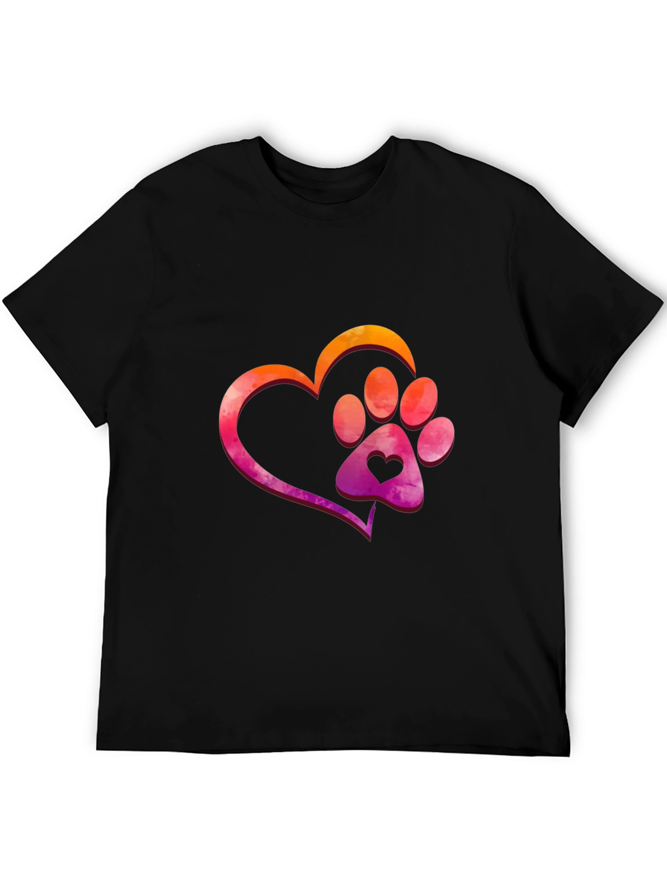Heart Paw Print Graphic T-Shirt