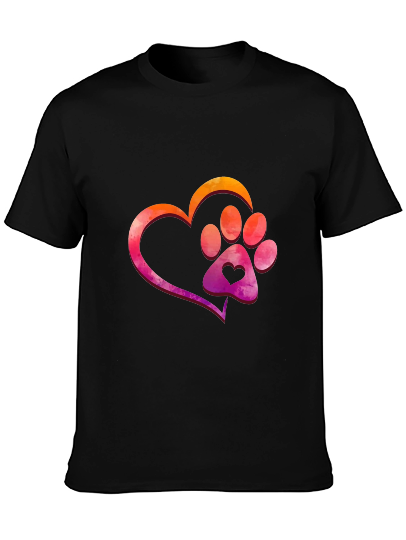 Heart Paw Print Graphic T-Shirt