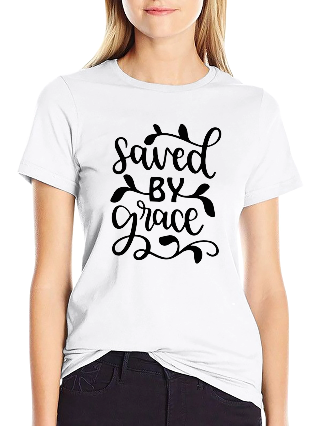 Saved By Grace Graphic Tee - Christian T-Shirt