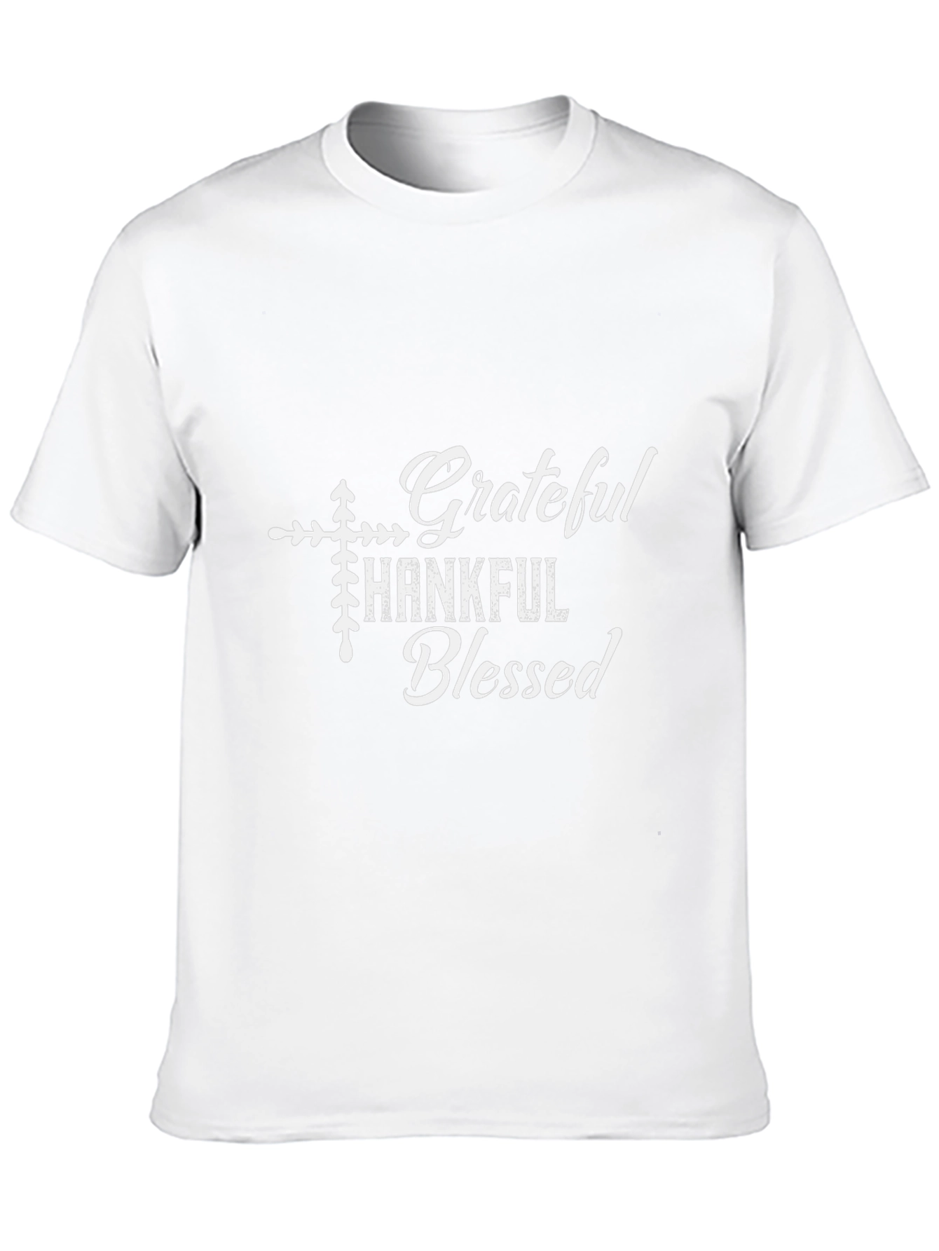 Grateful Thankful Blessed Black Graphic Tee