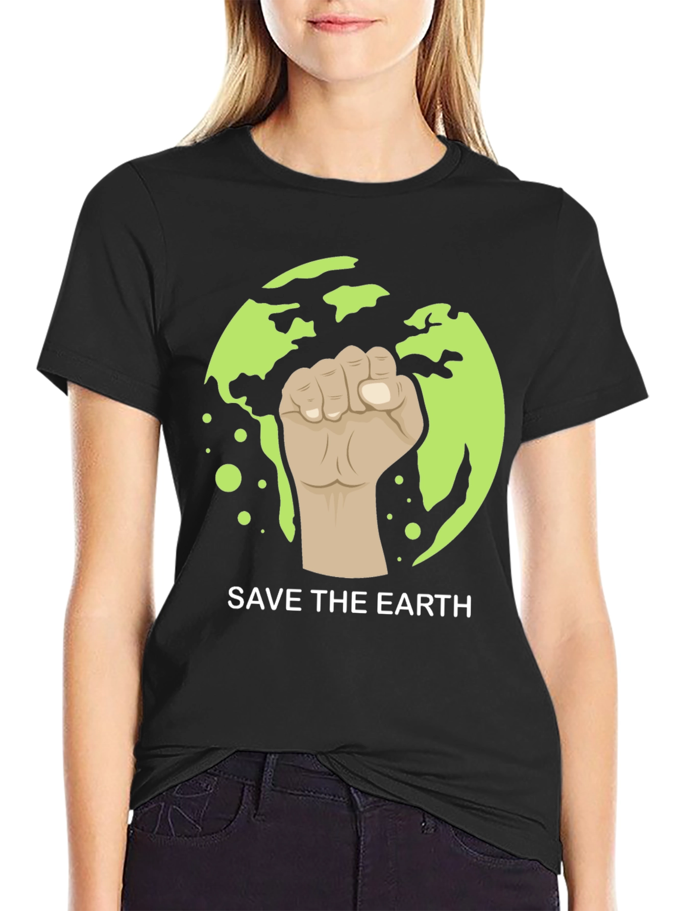 Save the Earth Graphic Tee - Black