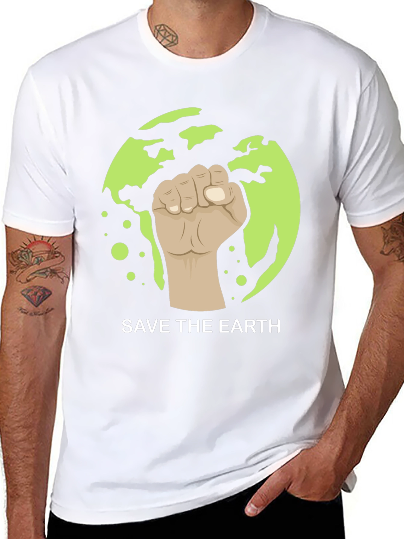 Save the Earth Graphic Tee - Black