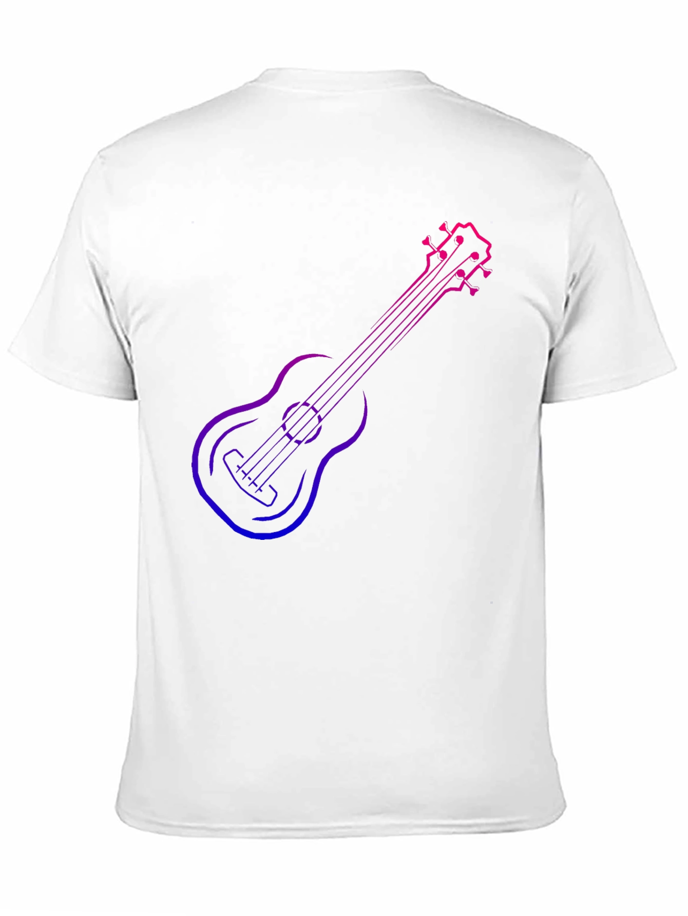 Gradient Ukulele Graphic T-Shirt - Black