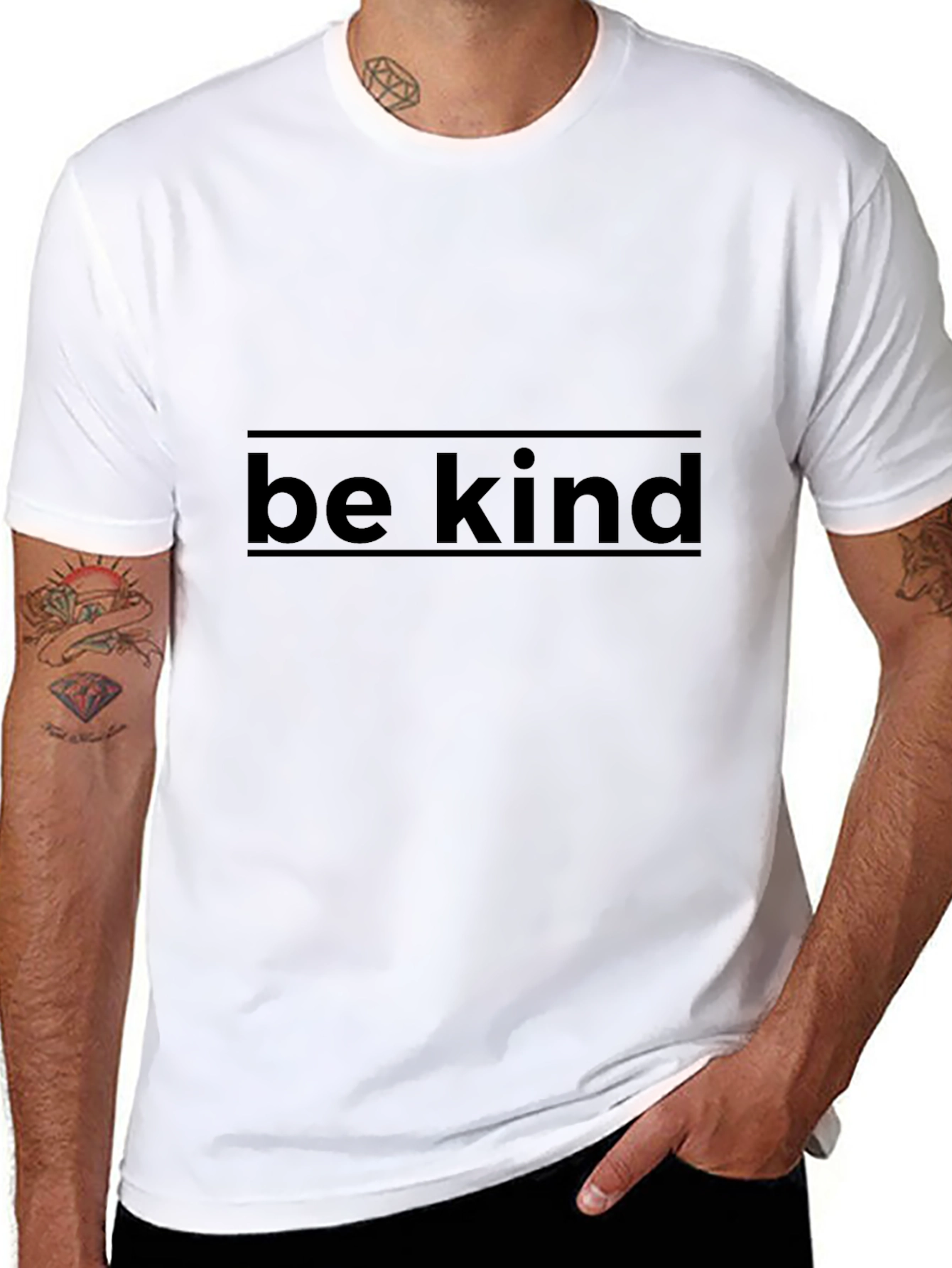 Be Kind Graphic Tee - Black Casual T-Shirt