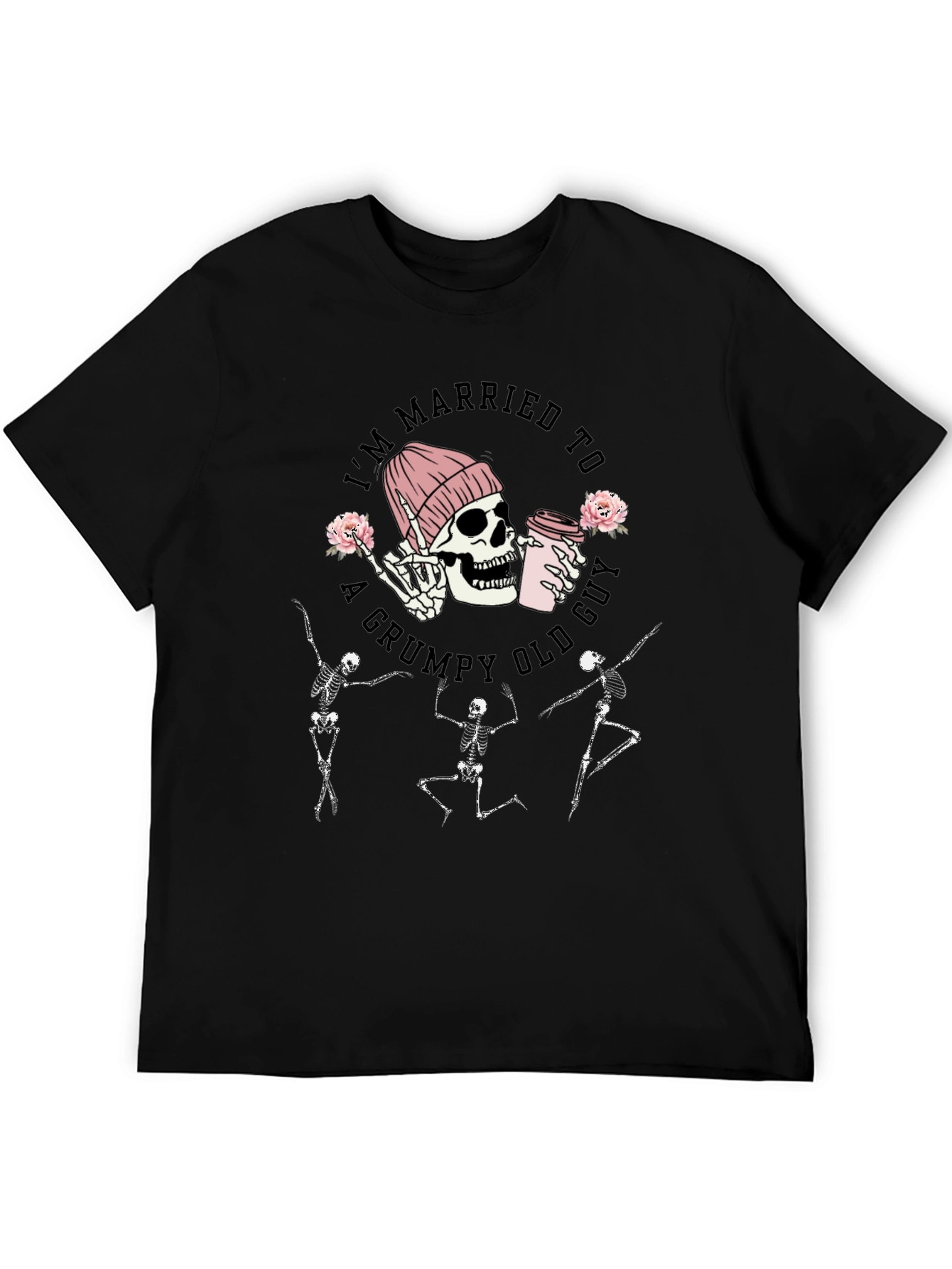 Grumpy Old Guy Skeleton Graphic Tee