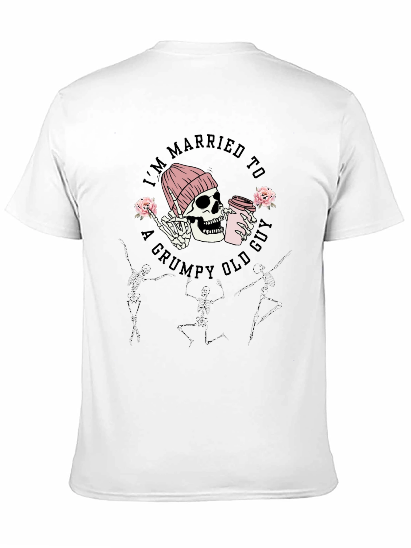 Grumpy Old Guy Skeleton Graphic Tee