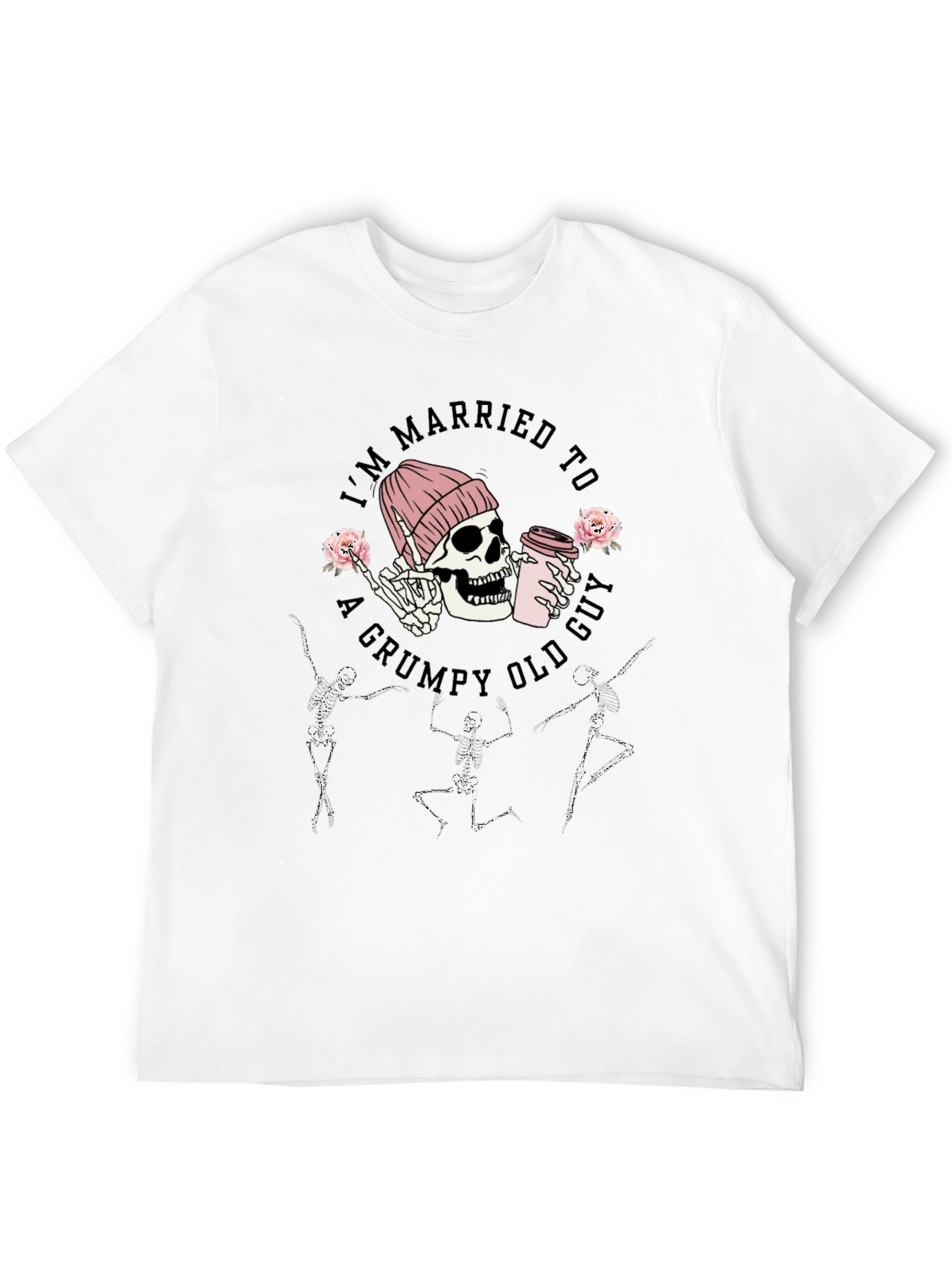 Grumpy Old Guy Skeleton Graphic Tee