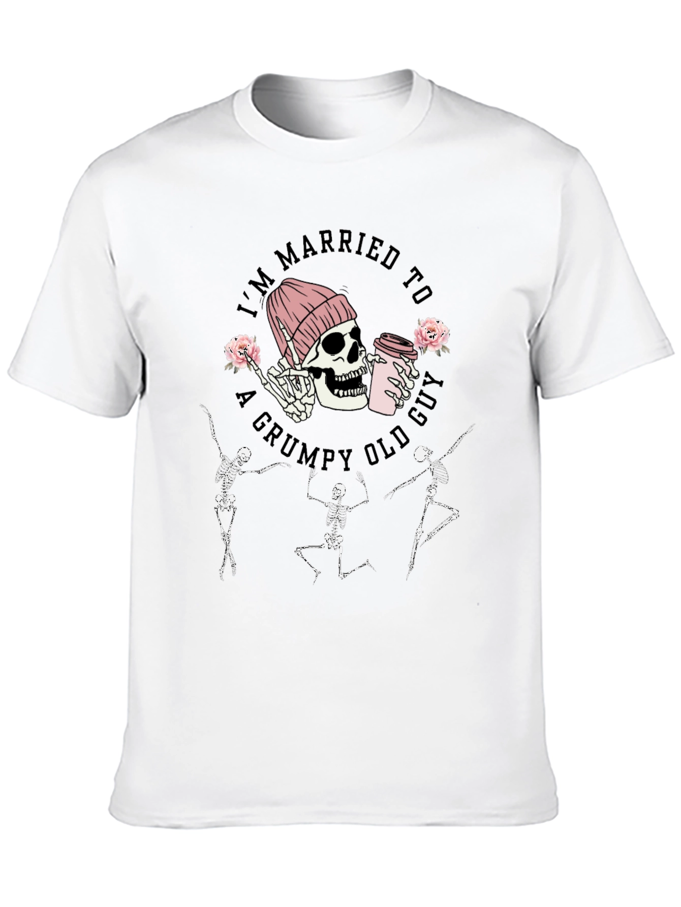 Grumpy Old Guy Skeleton Graphic Tee
