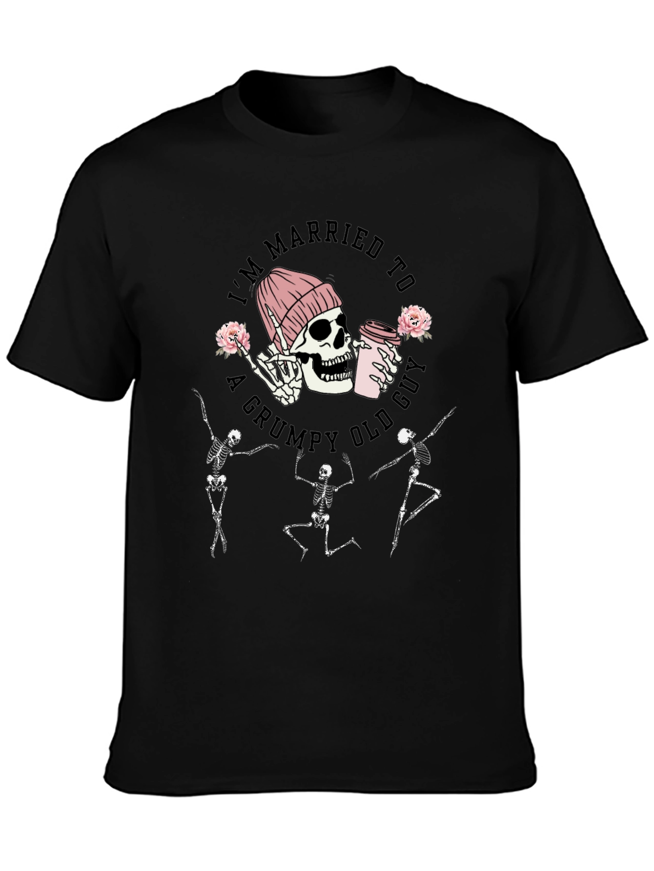 Grumpy Old Guy Skeleton Graphic Tee